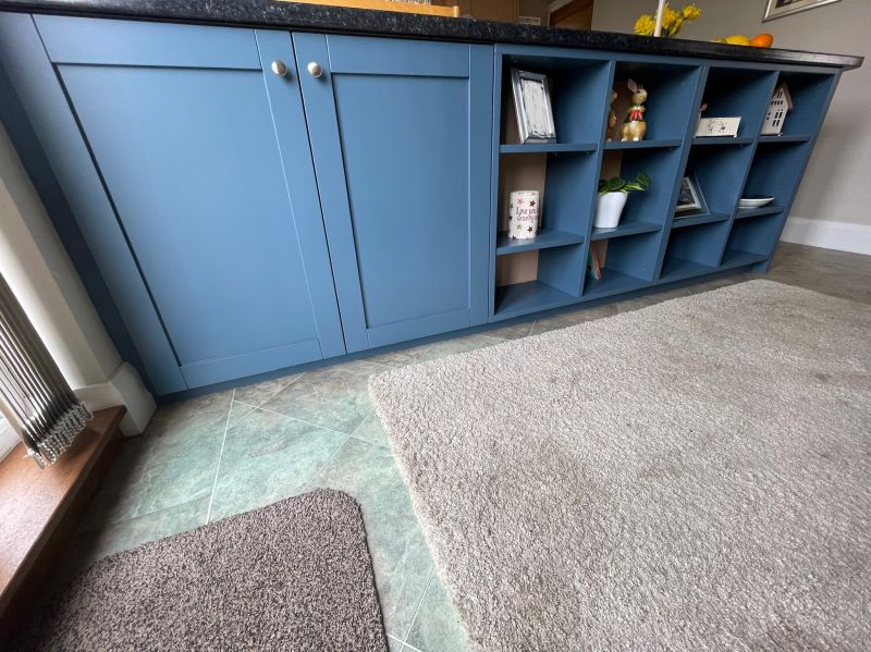 Bespoke shelving FB Stiffkey blue.: Swipe To View More Images