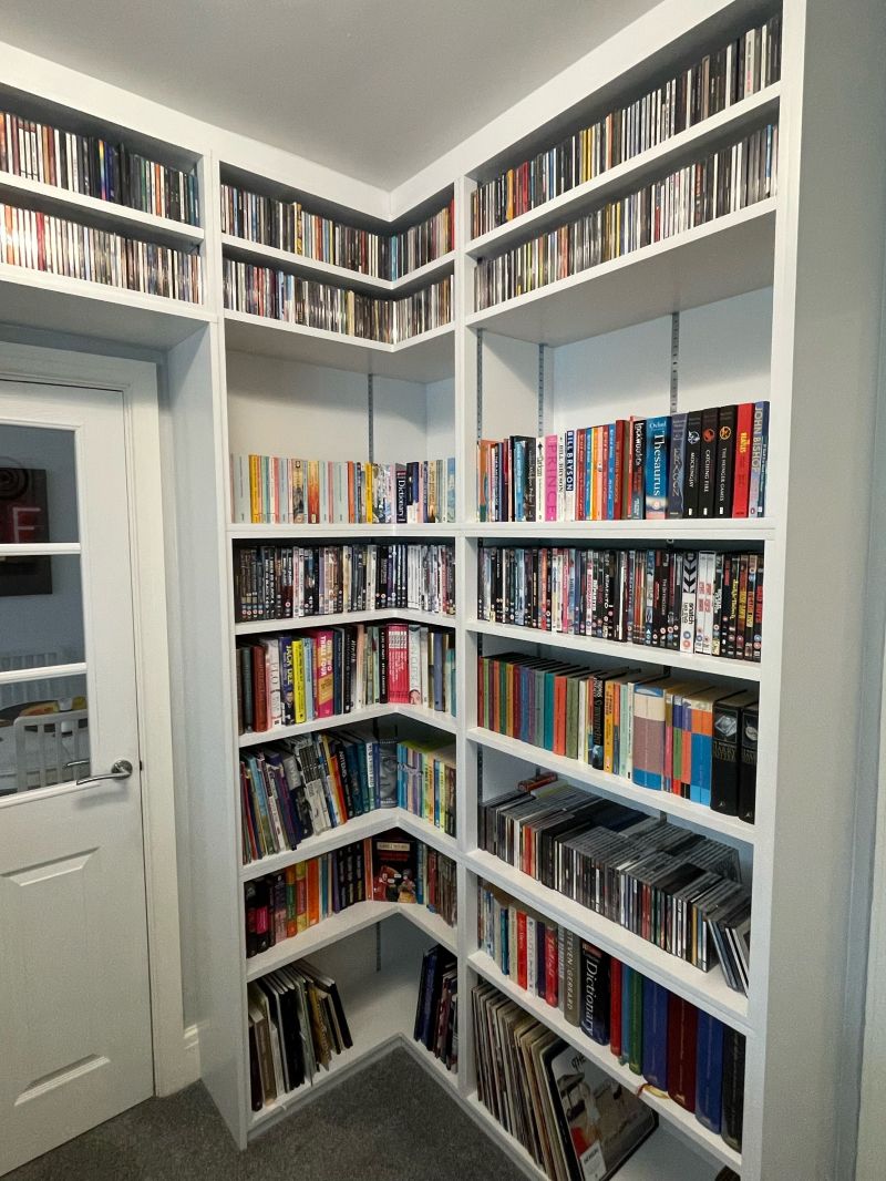 Bookcase with corner shelving: Swipe To View More Images
