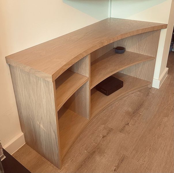 Curved oak cabinet : Swipe To View More Images