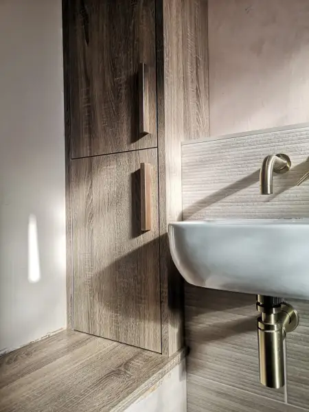 Bespoke shower room cabinet: Swipe To View More Images
