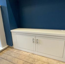 Alcove cabinet in RAL 9001: Click Here To View Larger Image