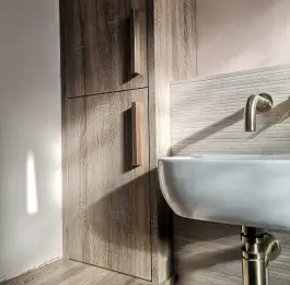 Bespoke shower room cabinet: Click Here To View Larger Image